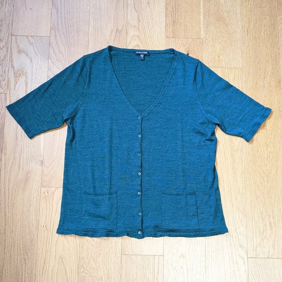 Eileen Fisher Sweaters - Eileen Fisher Merino Wool Sweater Blue Green